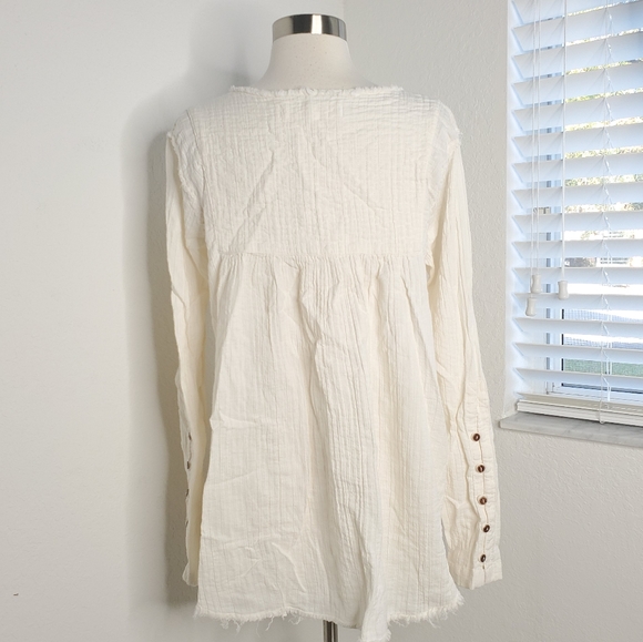 FREE PEOPLE We The Free Sand Dune Henley Top M. - Picture 6 of 7
